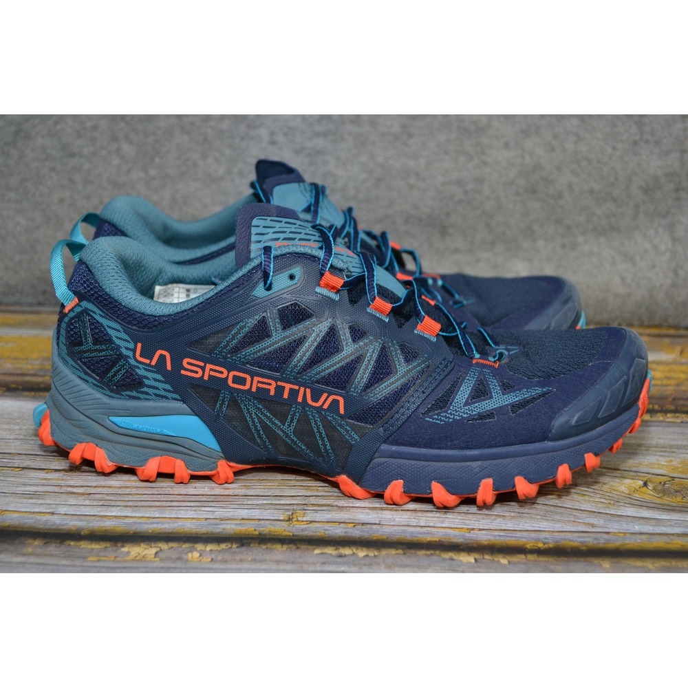 La Sportiva Bushido III Shoes Mens 8.5 Blue Trail Running Hiking Sneakers 3116-V